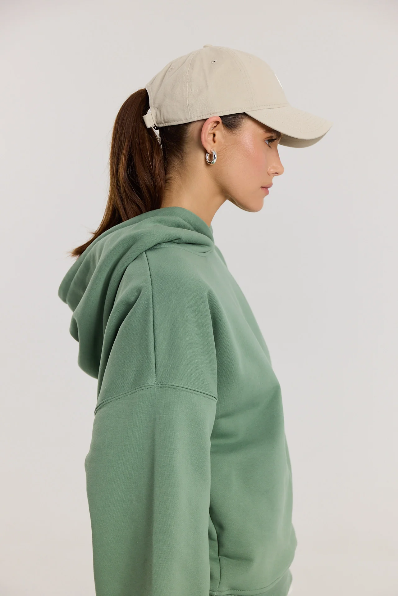 Bluza Boyfriend Hoodie dark matcha - Image 8