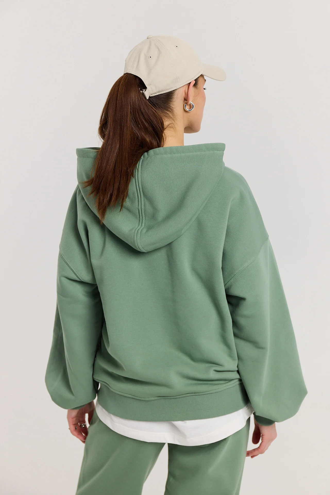 Bluza Boyfriend Hoodie dark matcha - Image 9