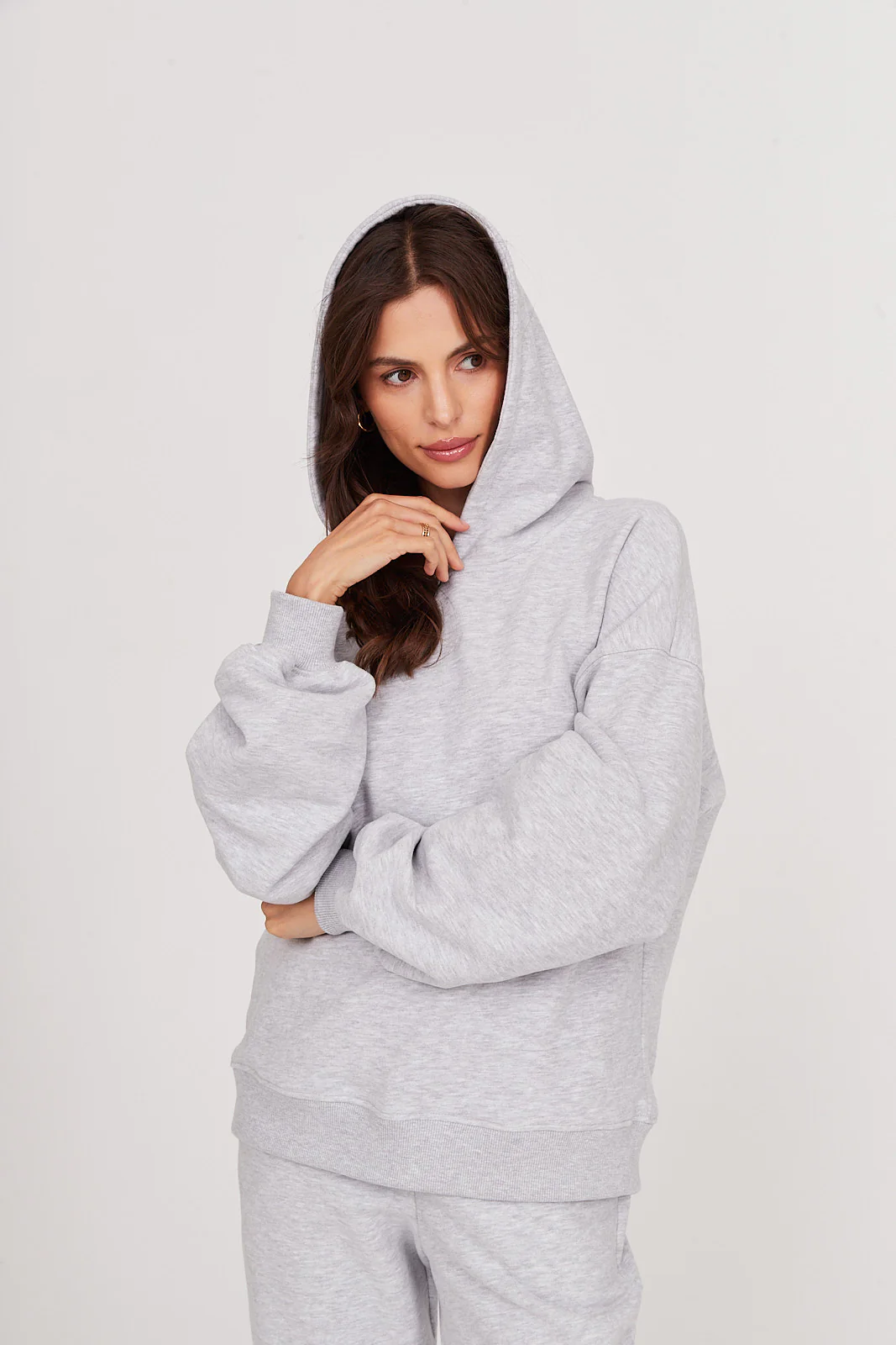 Bluza Boyfriend Hoodie light grey melange - Image 13