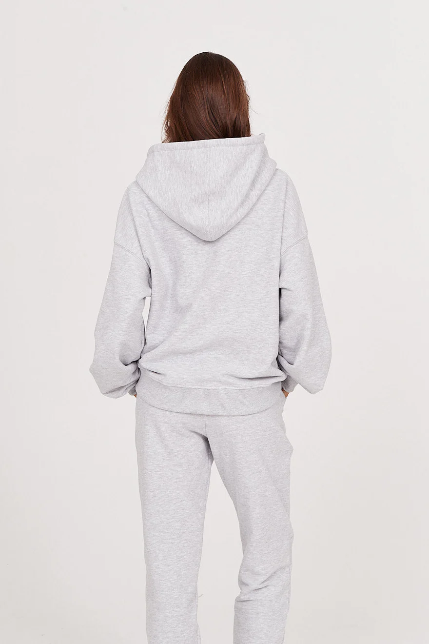 Bluza Boyfriend Hoodie light grey melange - Image 5