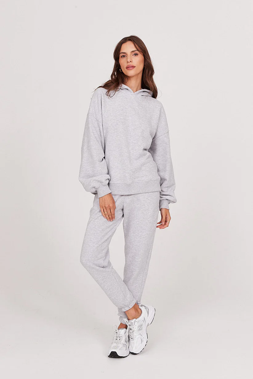 Bluza Boyfriend Hoodie light grey melange - Image 7