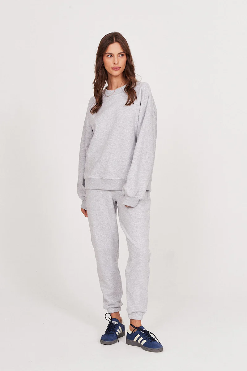 Bluza Boyfriend light grey melange - Image 10