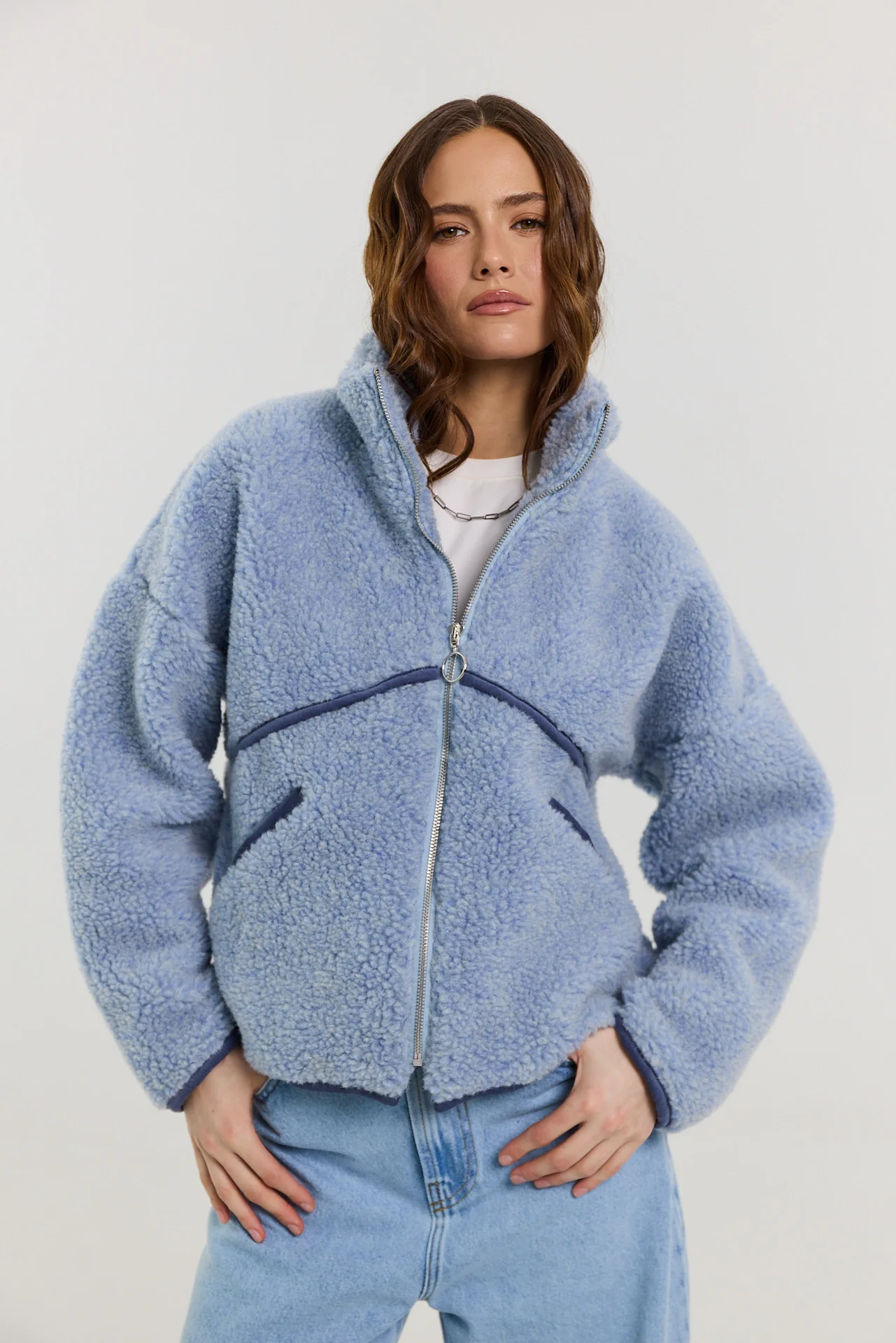 Kurtka Erin merino powder blue - Image 9