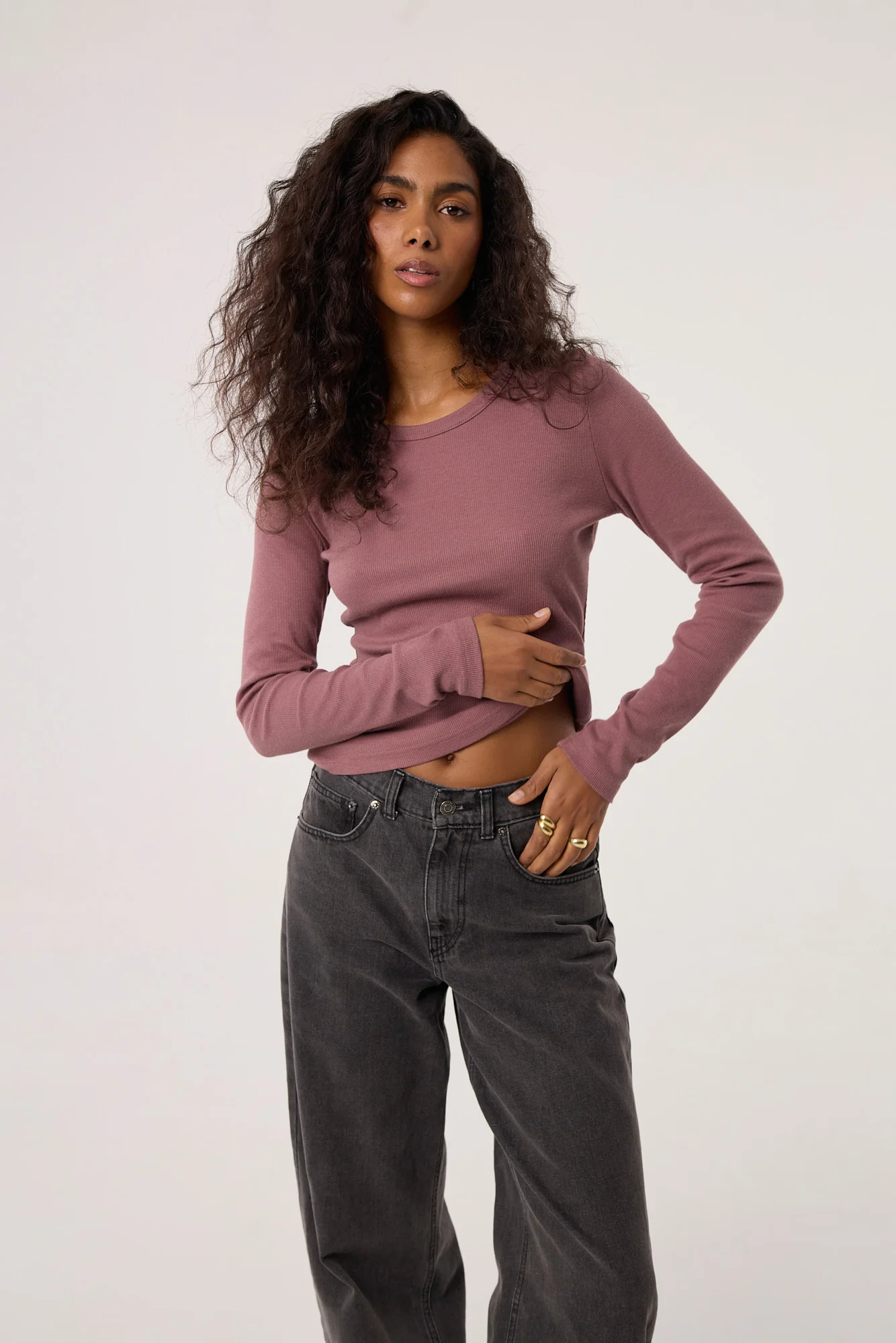 Longsleeve Bamboo dusty pink - Image 12