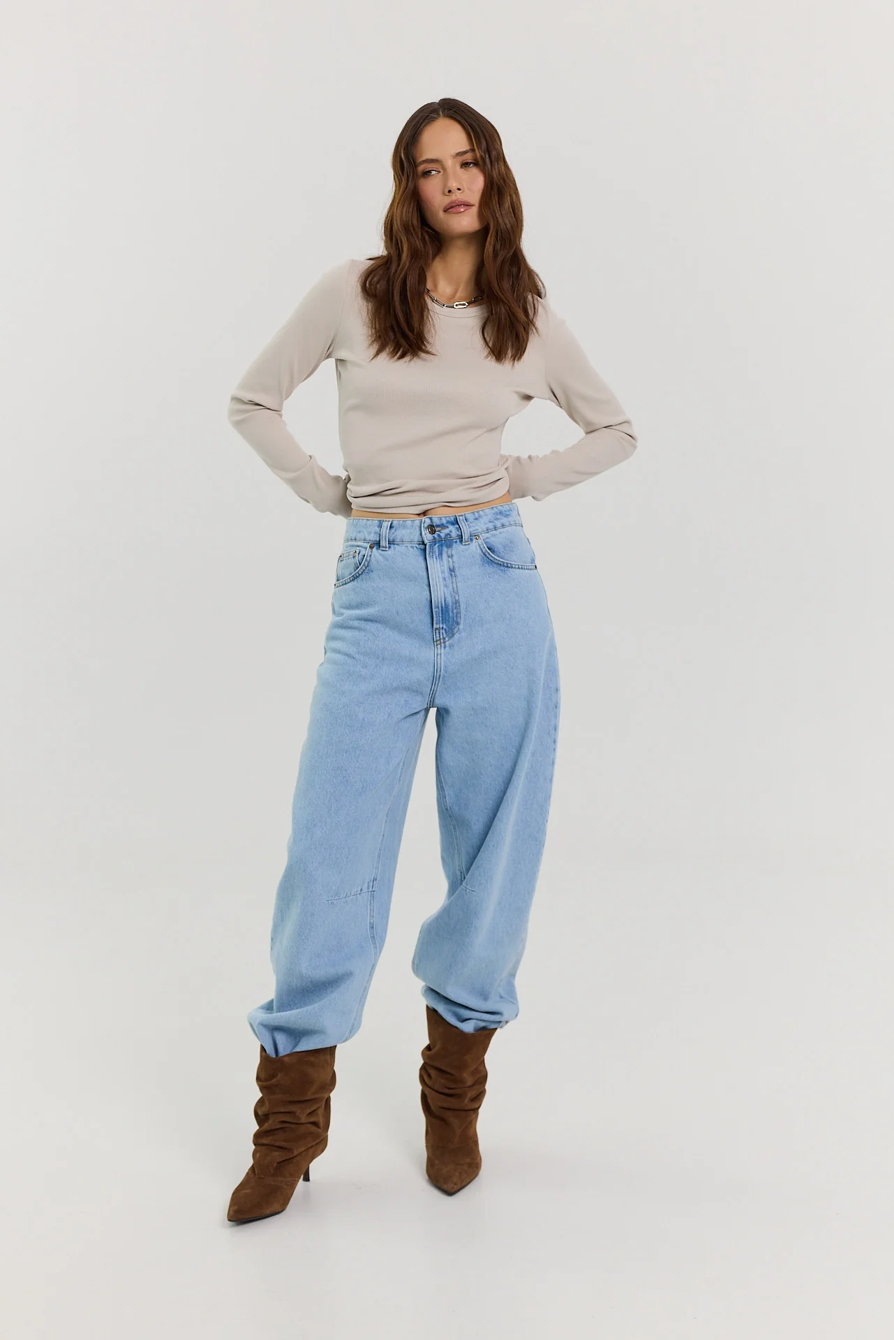 Longsleeve Bamboo taupe - Image 3