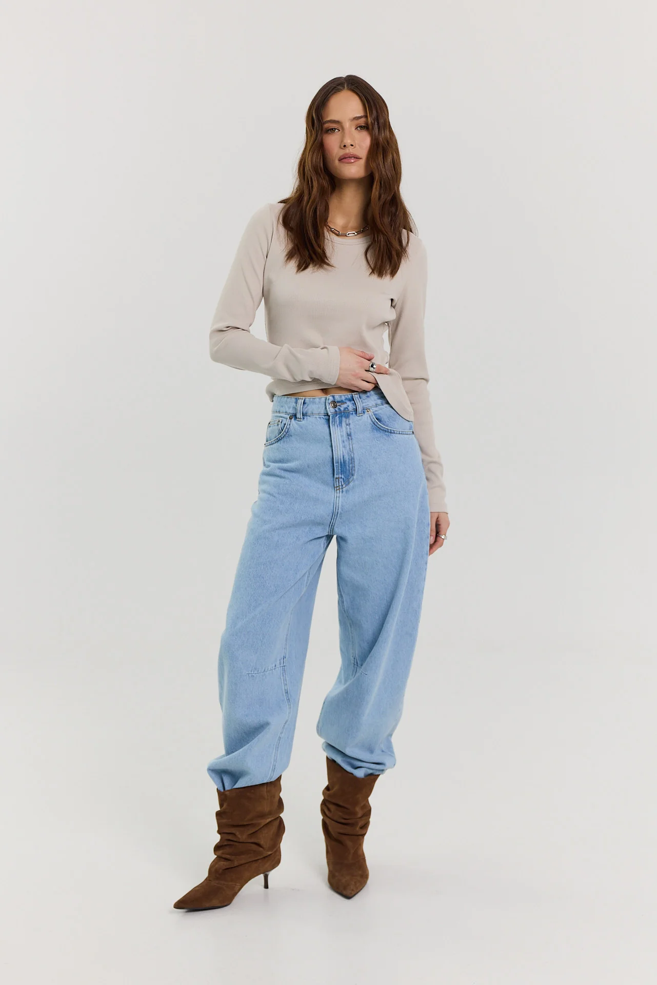 Longsleeve Bamboo taupe - Image 7