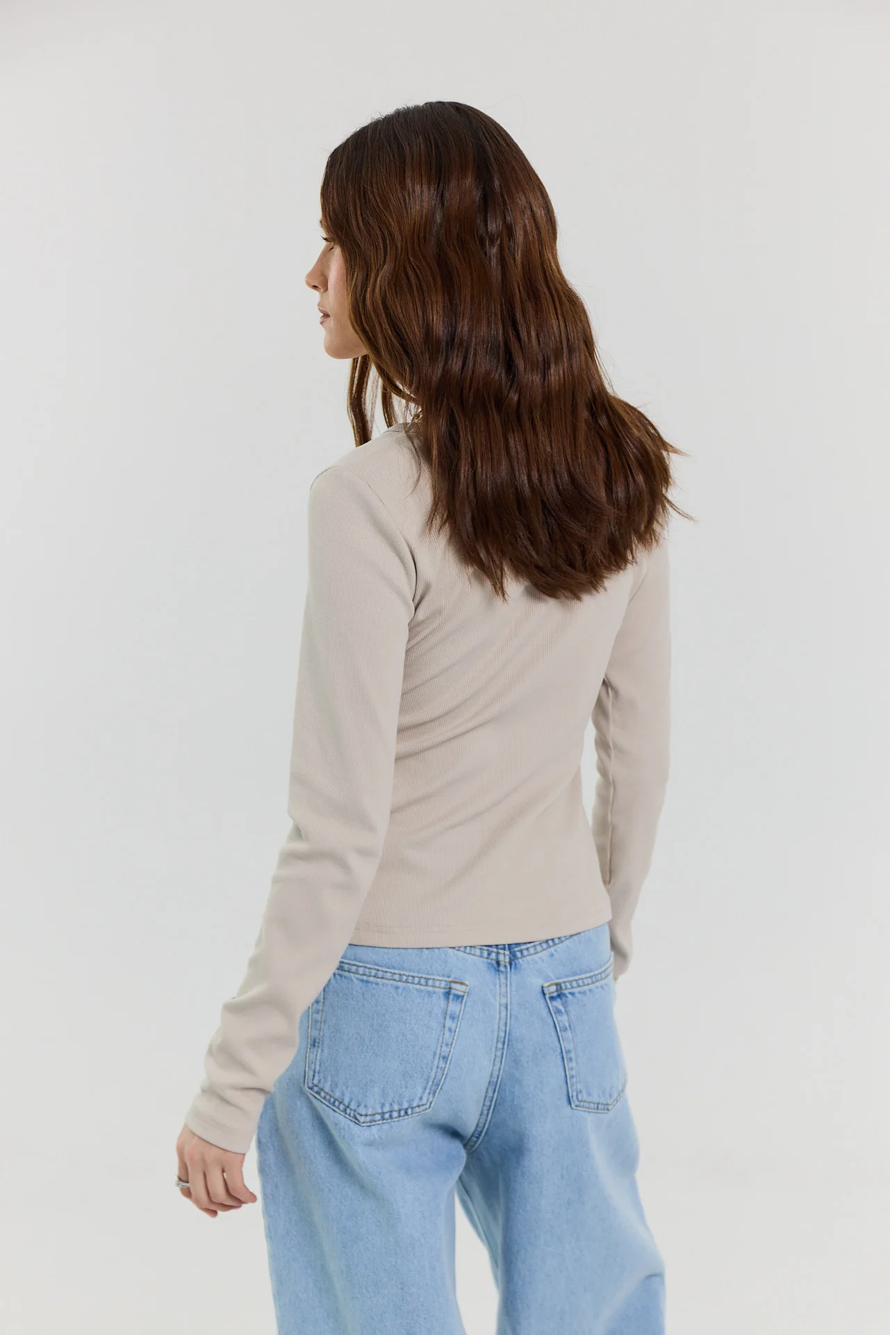 Longsleeve Bamboo taupe - Image 9