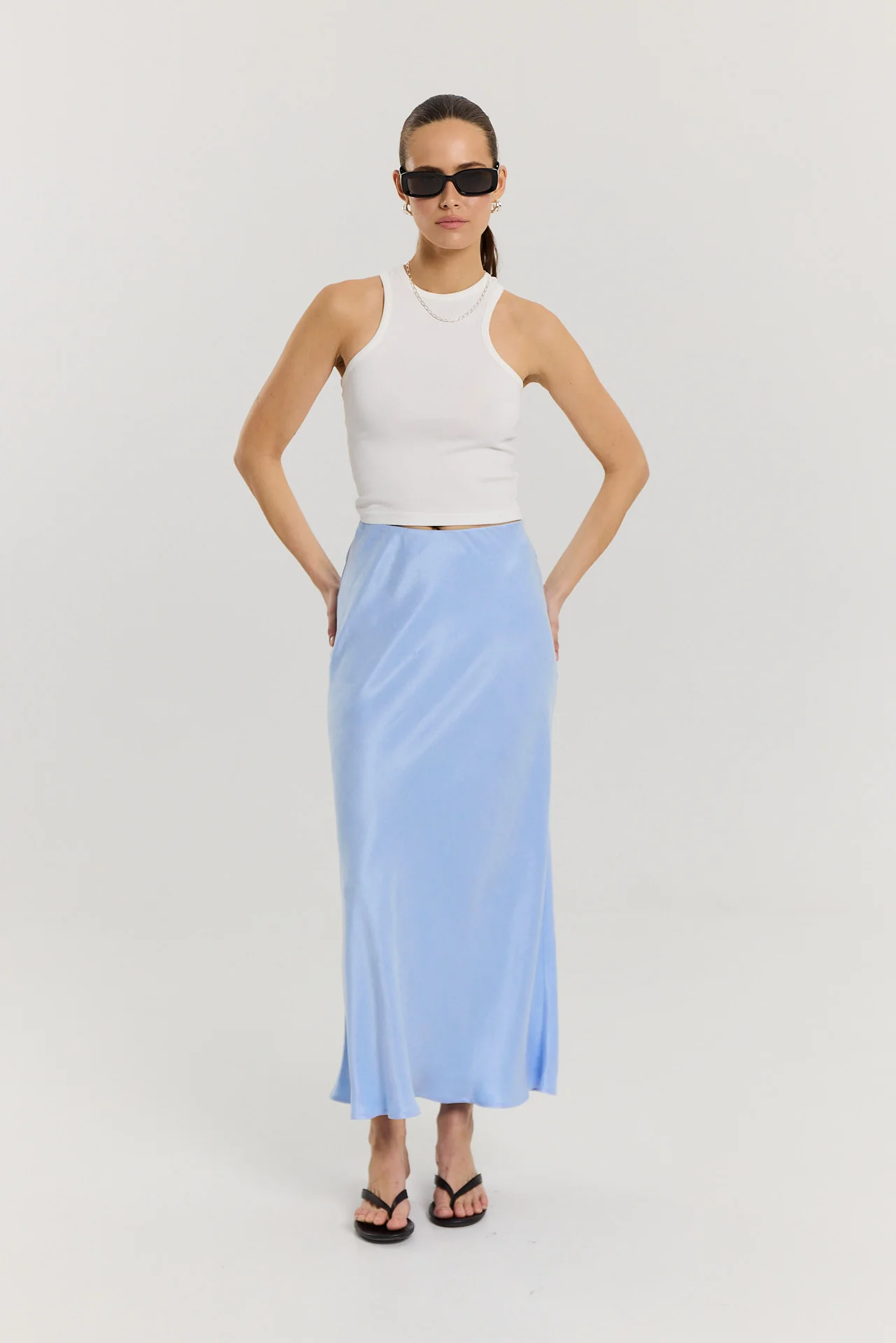 Spódnica Petra long powder blue - Image 3