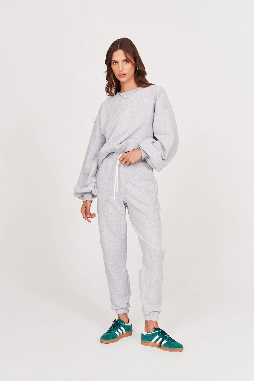 Spodnie dresowe light grey melange - Image 4