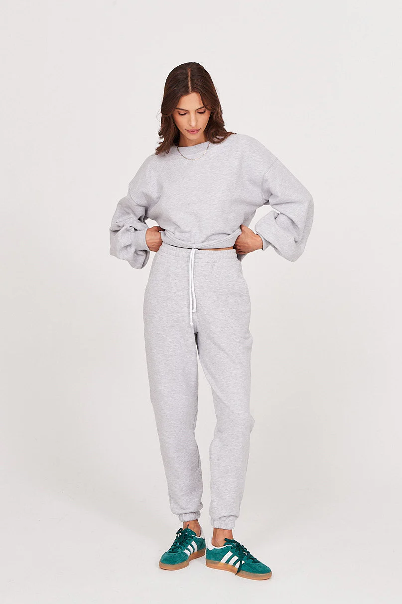 Spodnie dresowe light grey melange - Image 5