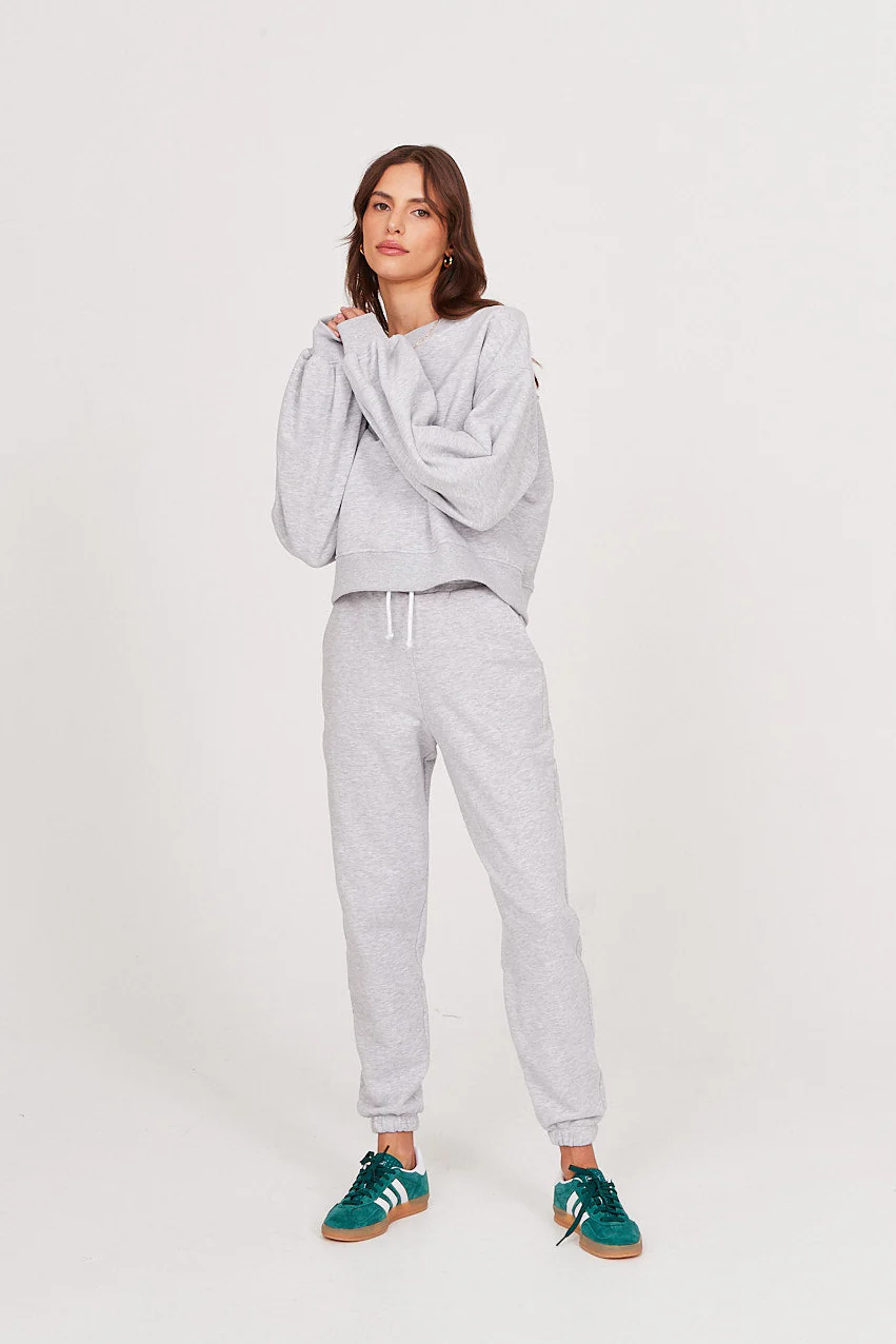 Spodnie dresowe light grey melange - Image 7