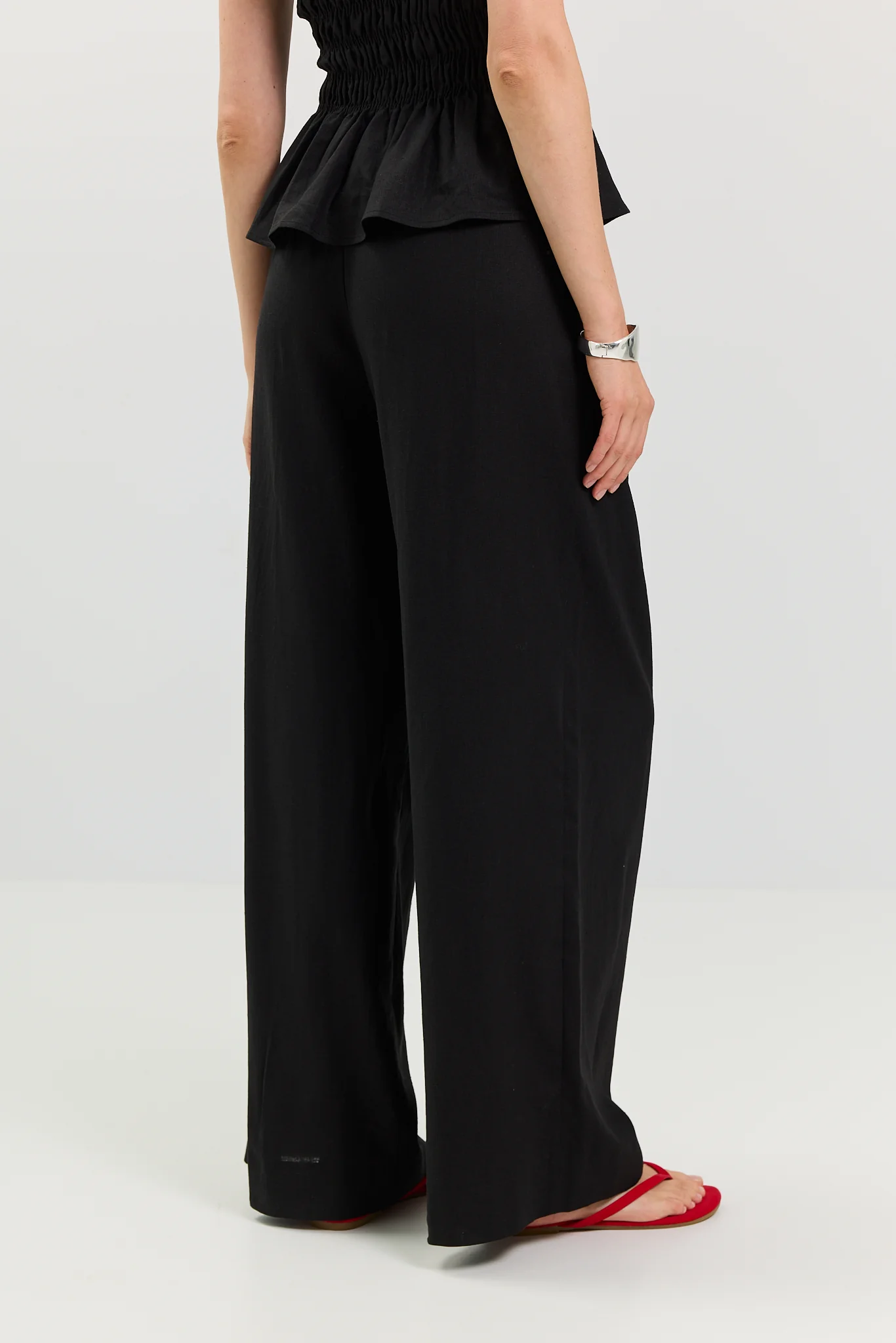 Spodnie Palazzo linen black - Image 5