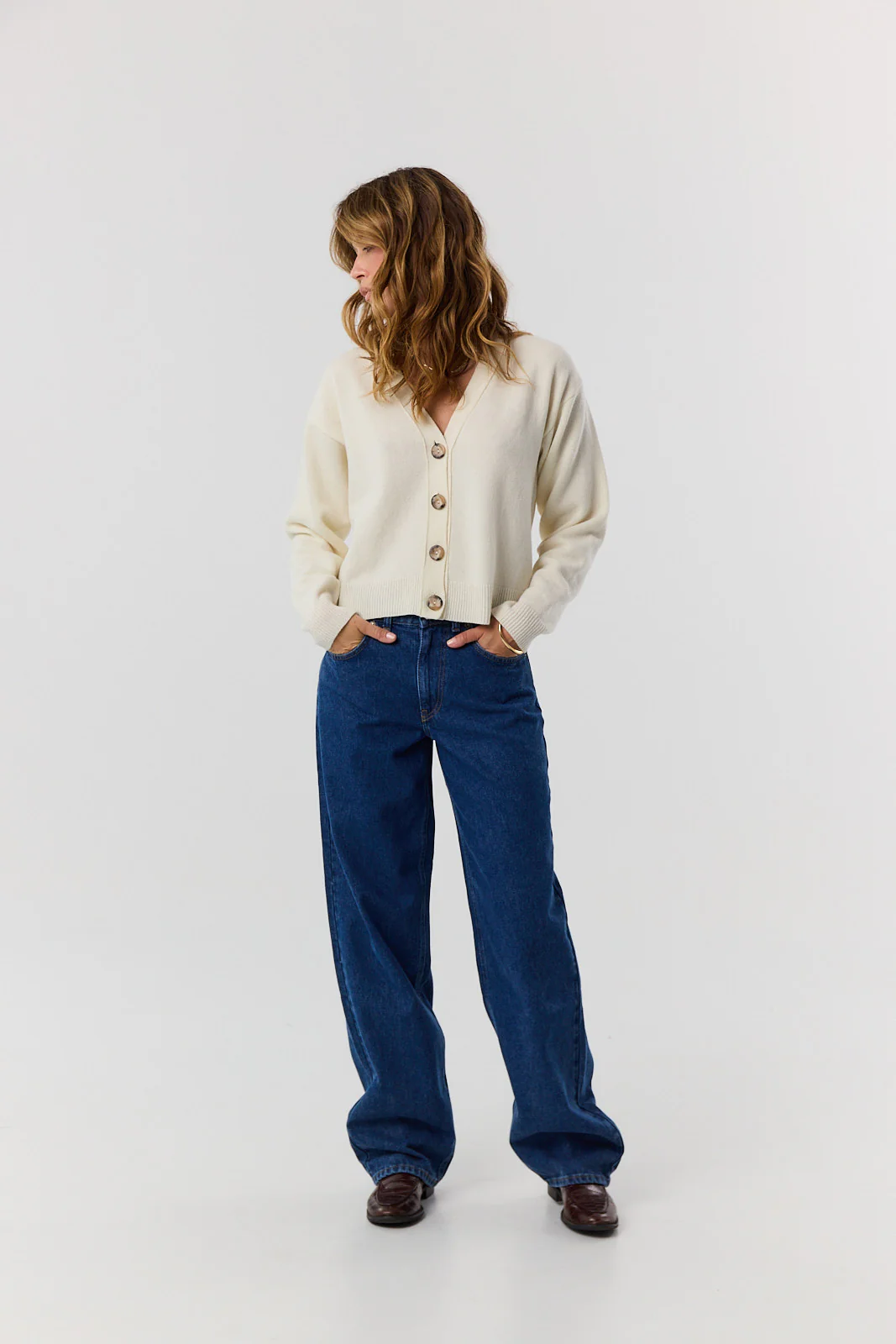 Sweter kardigan Miley cream - Image 3
