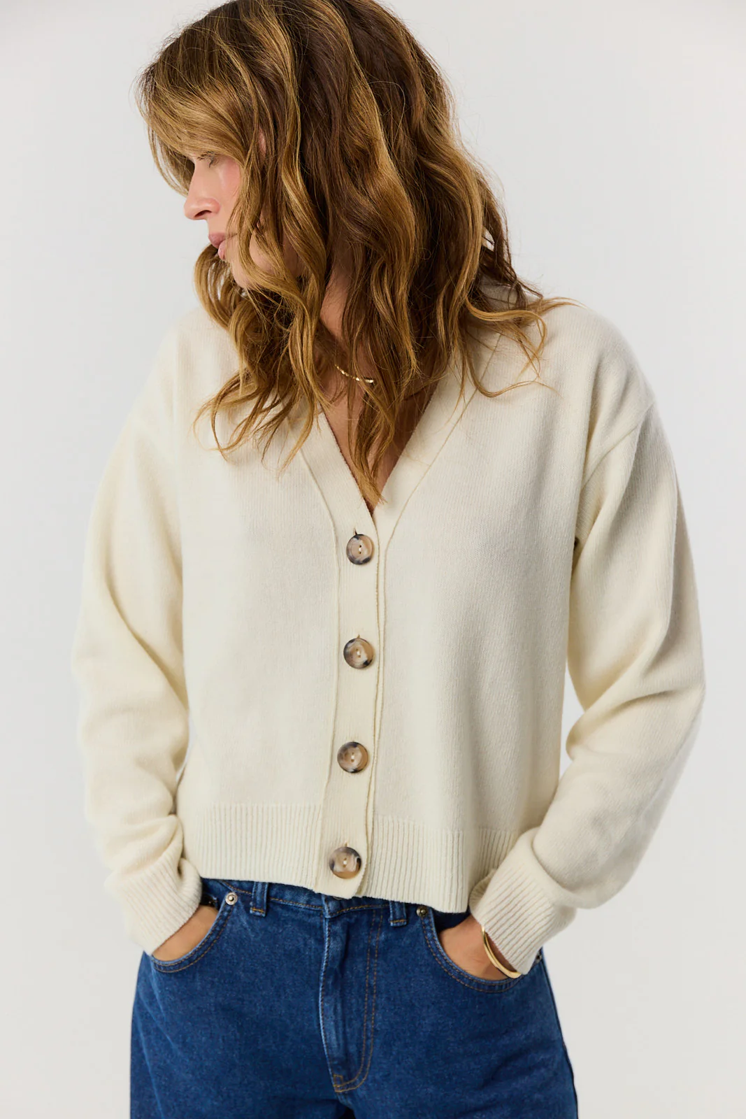 Sweter kardigan Miley cream - Image 7