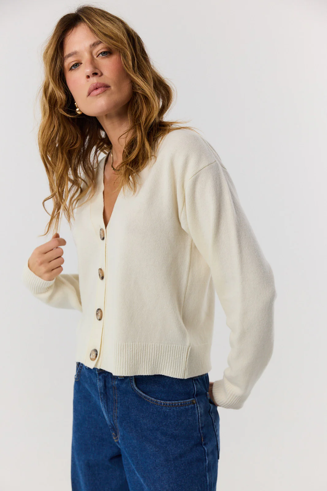 Sweter kardigan Miley cream - Image 8