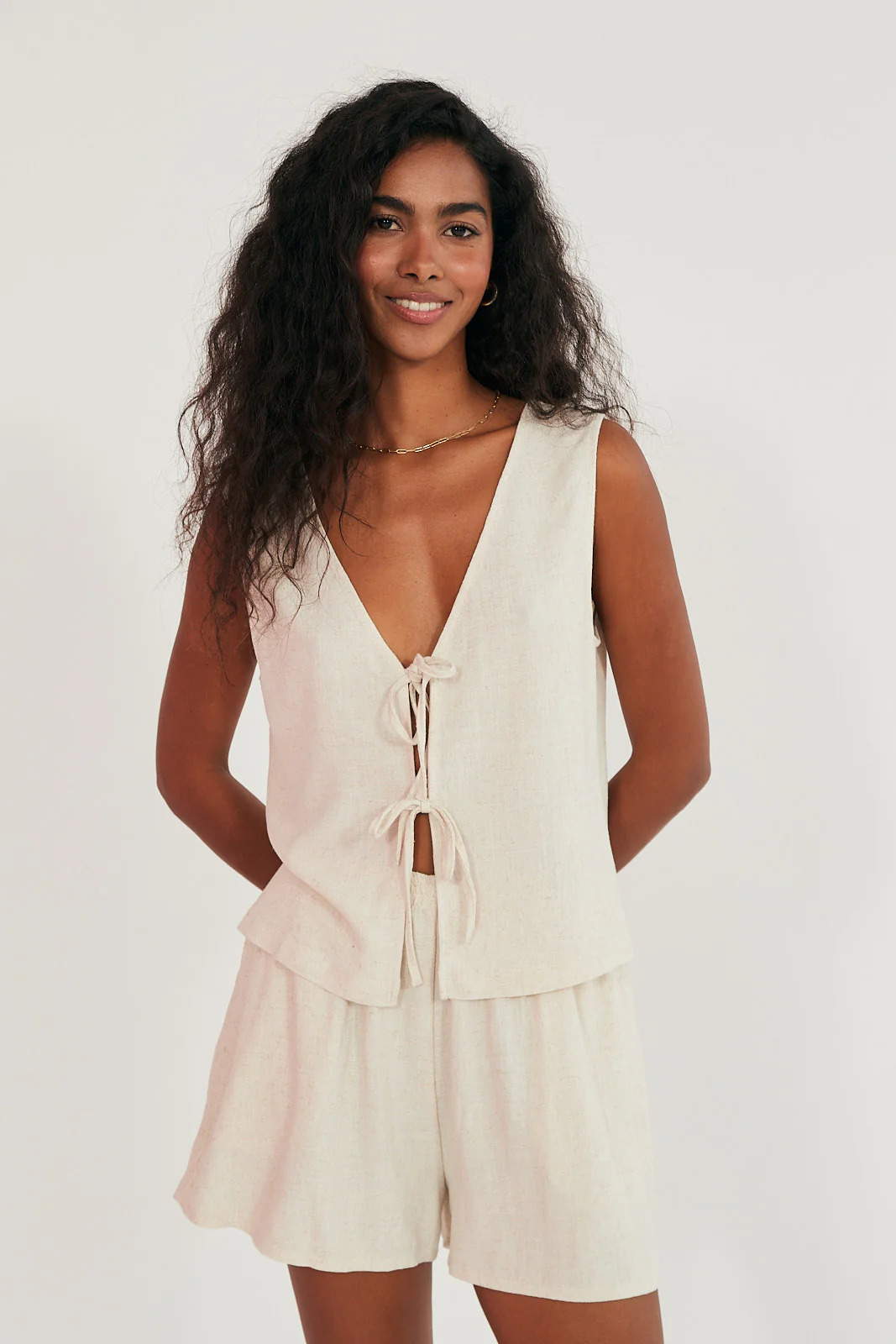 Szorty Lynn ecru - Image 19