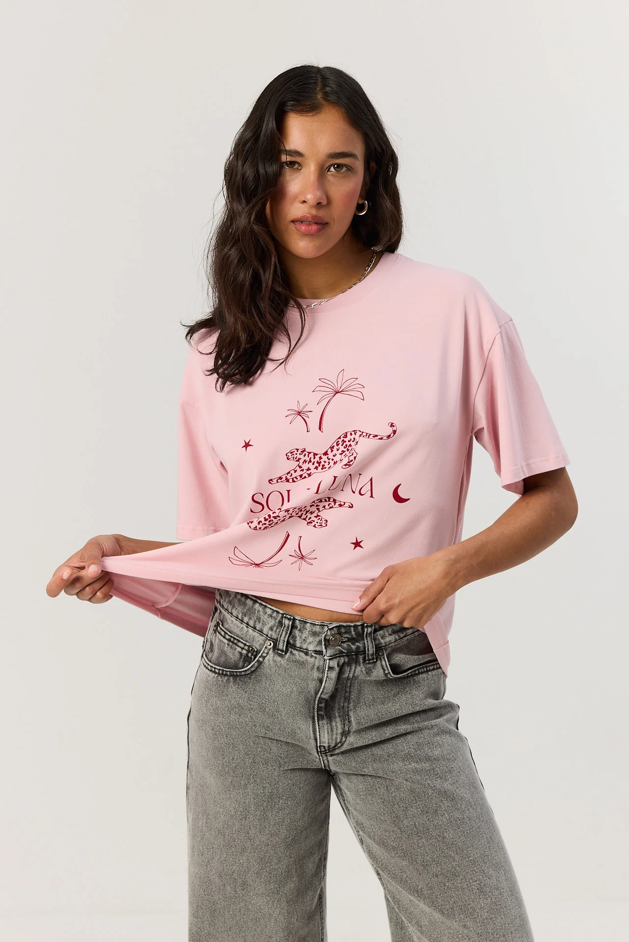 T-shirt Leo smoky pink