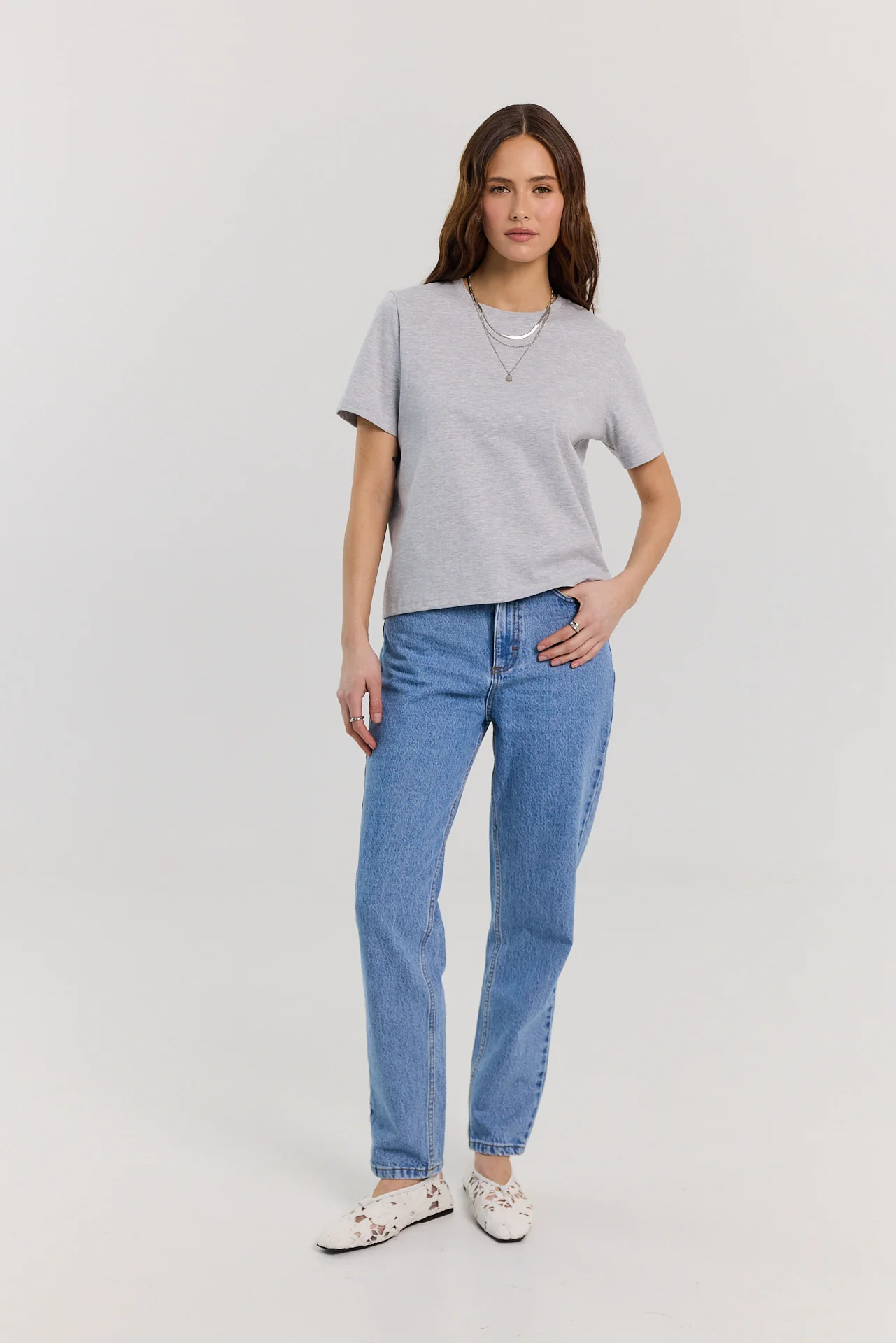 T-shirt Tony light grey melange - Image 3