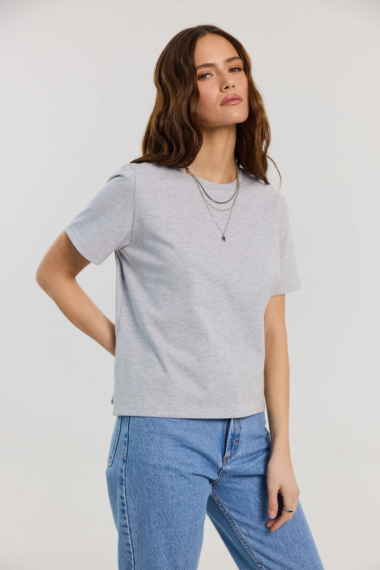 T-shirt Tony light grey melange - Image 5
