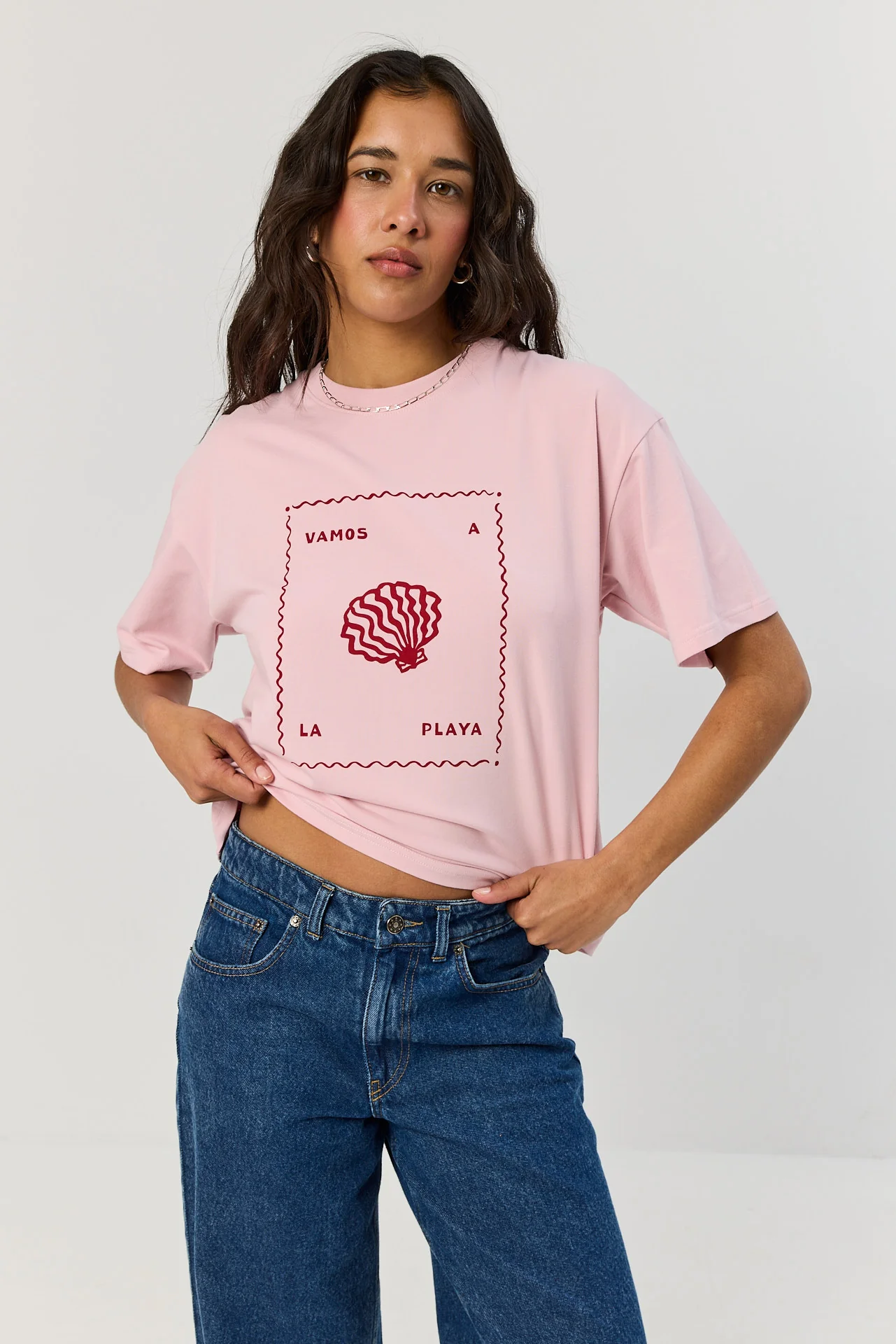 T-shirt Vamos a la playa smoky pink - Image 5