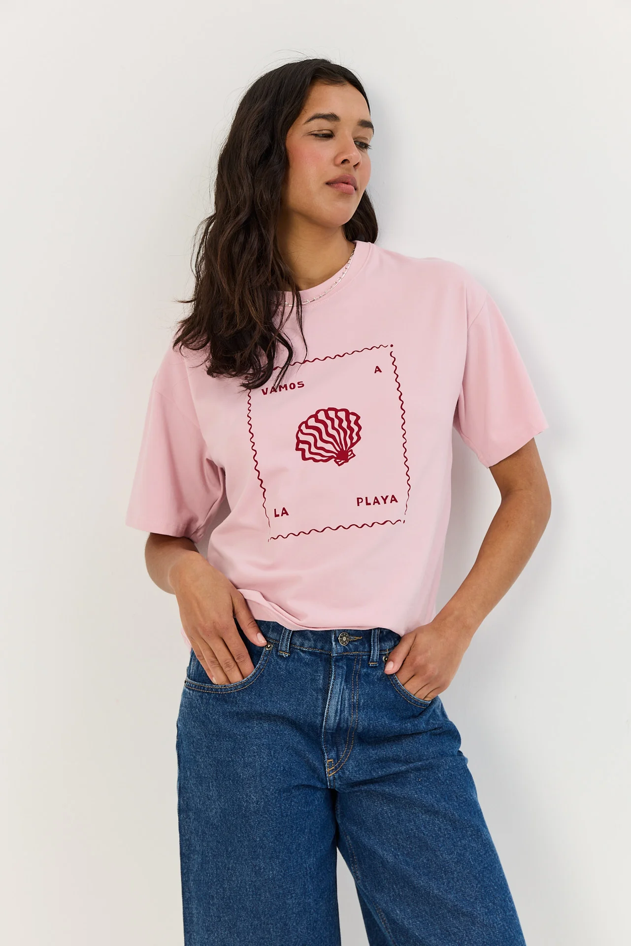 T-shirt Vamos a la playa smoky pink - Image 7