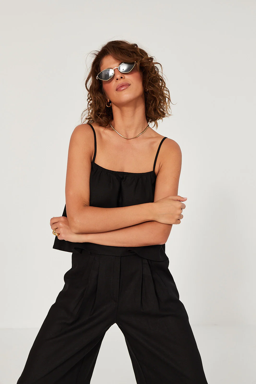 Top Ellie linen black - Image 9