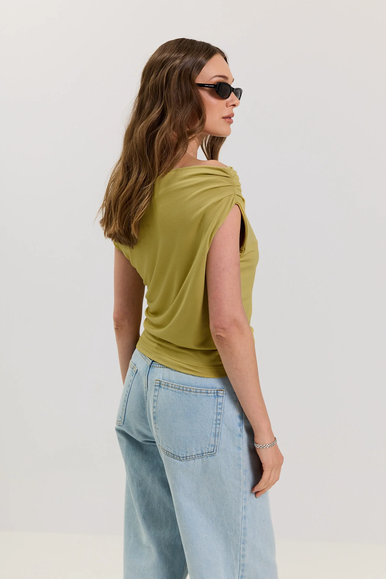 Top Heidi bamboo moss yellow - Image 2