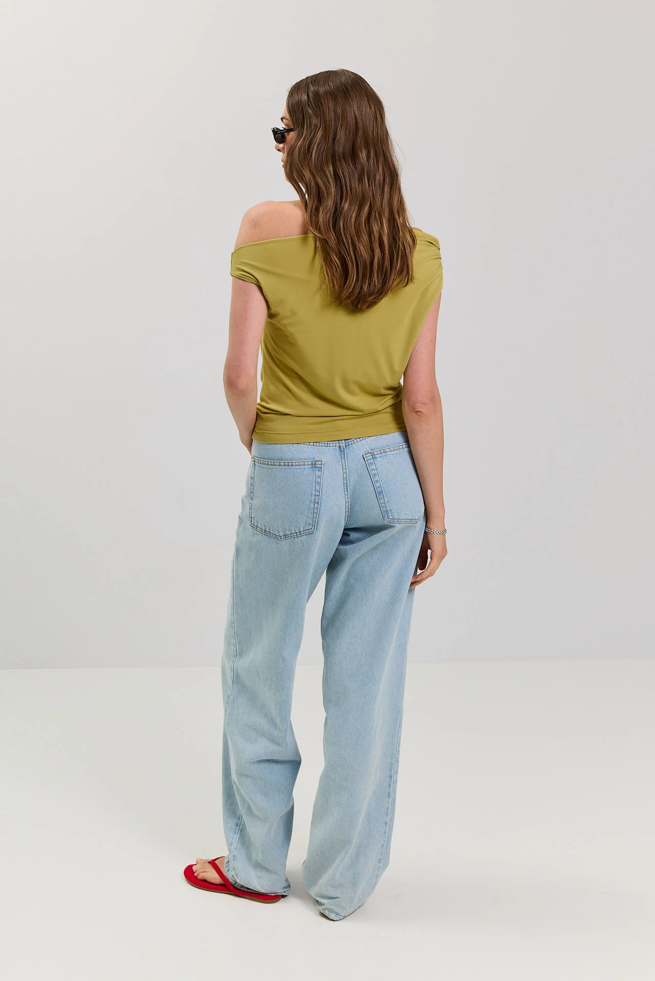 Top Heidi bamboo moss yellow - Image 5