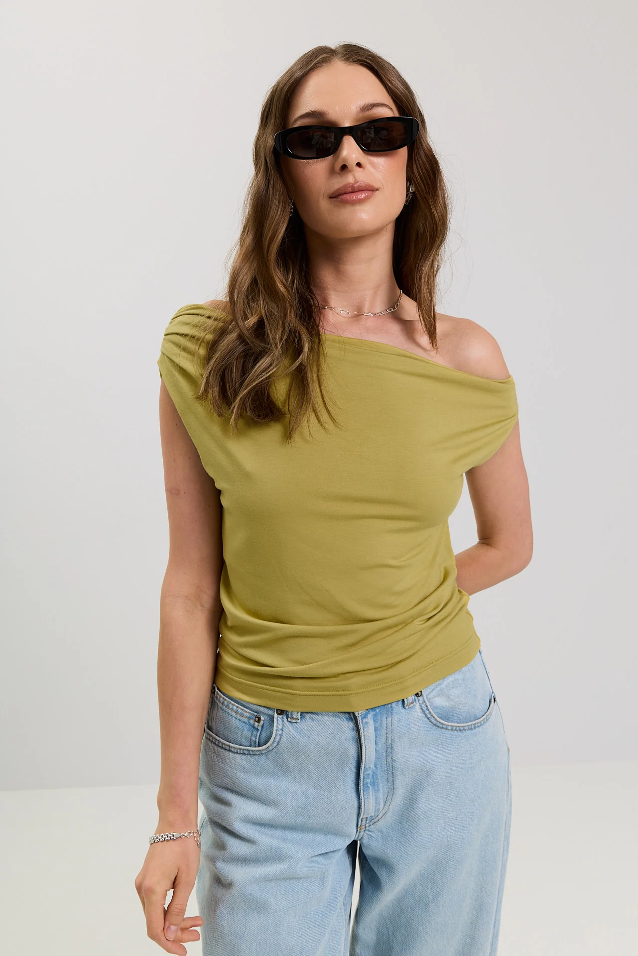 Top Heidi bamboo moss yellow - Image 6